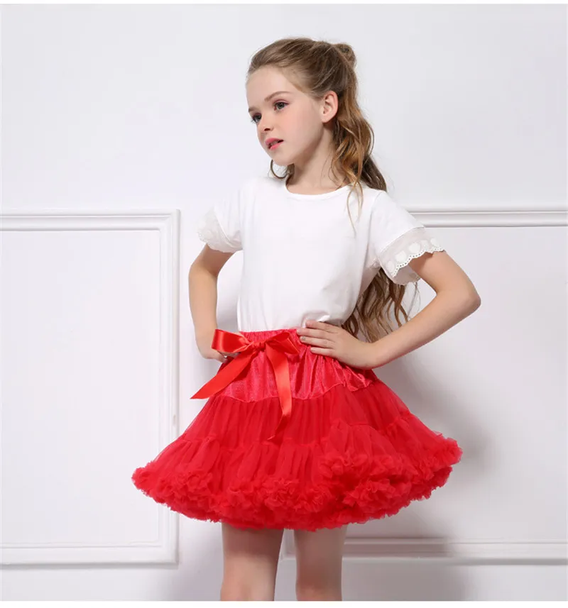 Gonna rossa tulle bambina shop