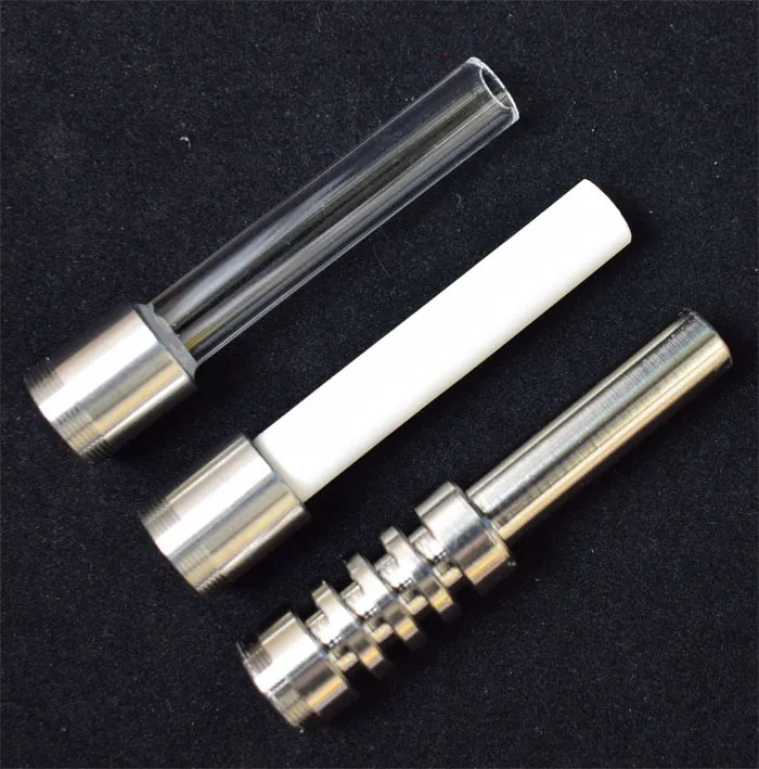 Tråd Titanium Quartz Keramiska Tips Naglar för Nectar Collector Micro Nectar Collector V4 Kit GR2 Titanium