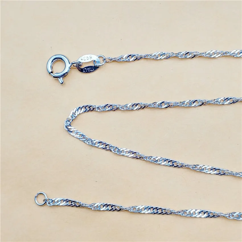 Collares de cadena Onda de agua para la joyería Mujeres Accesorios de Moda alta calidad del collar de cadena corta 45CM ON002
