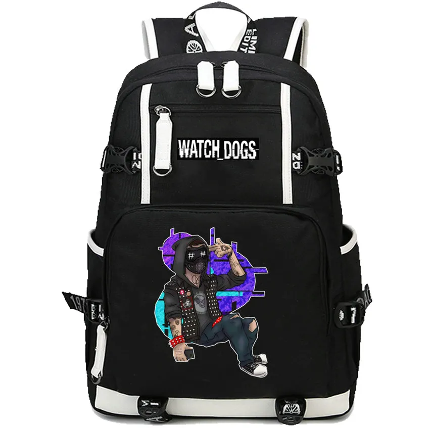 Aiden Pearce Backpack Watch Dogs Play Daypack Game Schoolbag