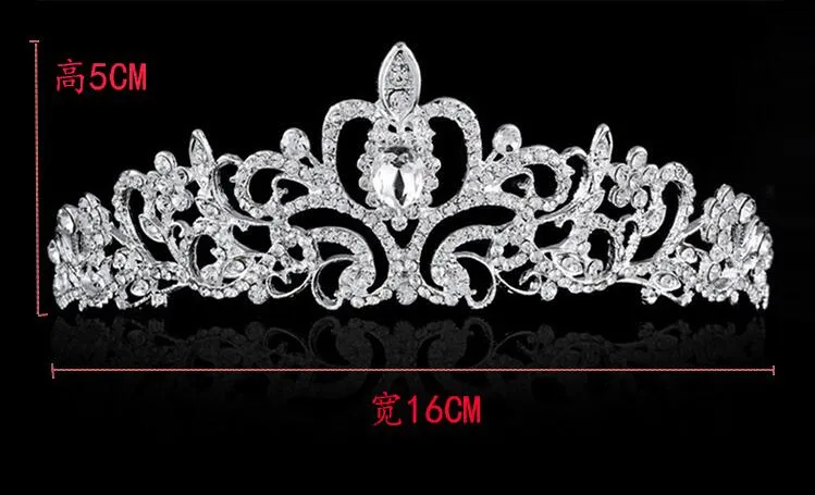 Cristalli di perline brillanti di alta qualità Corone nuziali Velo da sposa Tiara Corona Accessori capelli Fascia capelli Festa nuziale Tiara6782817