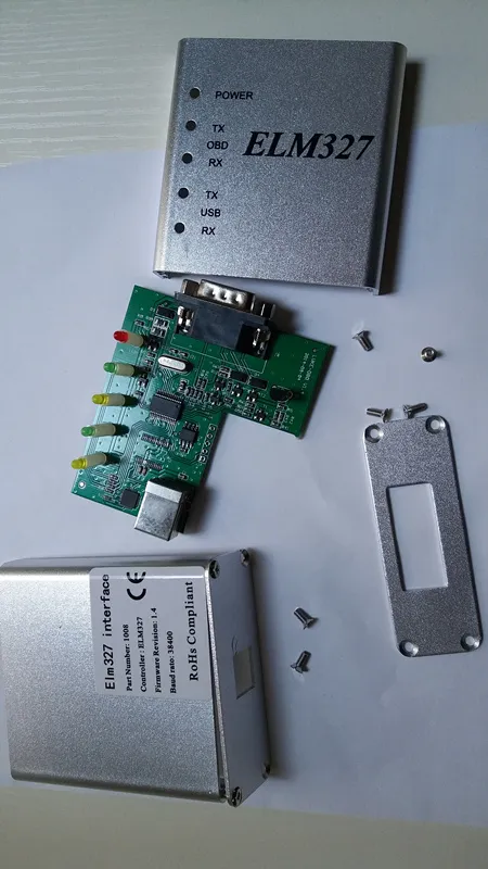 Elm327 USB Aluminium Metal 25K80 pic18F25K80 CP2102 Chip OBD2 ELM327 USB CAN-BUS-skanner OBD2 Kod v1.4 Bästa QualTiy