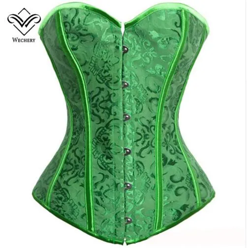 Wechery sexy cintura treinador espartilho espartilho espartilho brocado jacquard jacquard espartilhos e bustiers para mulheres modelar cinta corselet