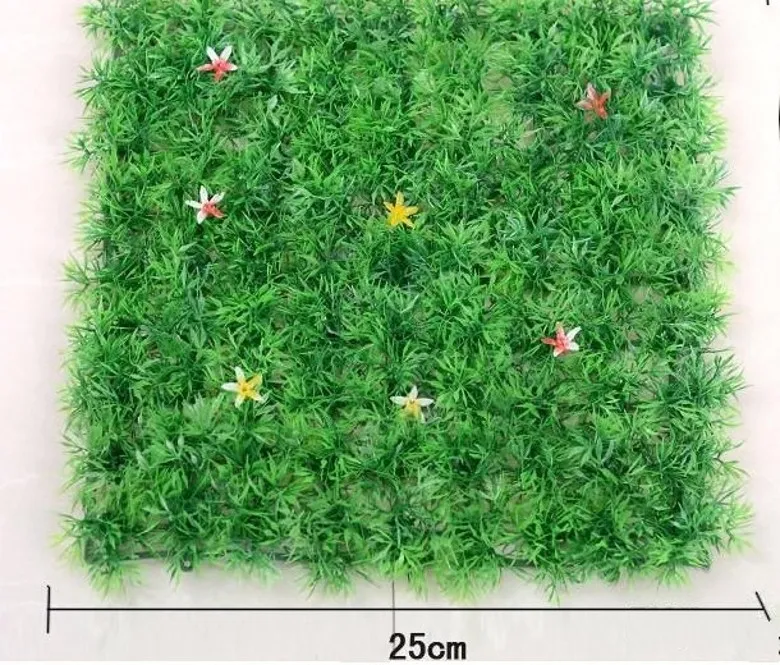 Gazon artificiel tapis d'herbe de buis en plastique artificiel 25cm * 25cm décoration de mariage à la maison livraison gratuite