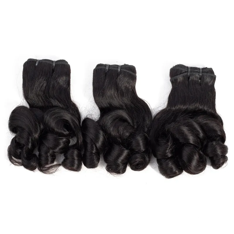 9A Funmi Hair Bundles Rose Curly Virgin Brazilian Indian Peruvian Malaysian Hair Bundles 10-20inch Human Hair Extensions Natural Color 3Pcs