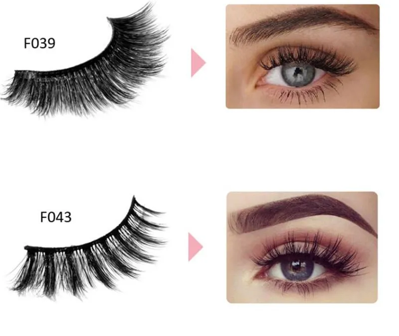 natürliche falsche Wimpern 3D-Nerzhaar Falsche Wimpern langes Make-up 3D-Nerzwimpernverlängerungswimper DHL-freies Verschiffen