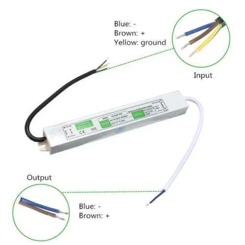 Belysningstransformatorer 12V 200W 150W 100W 60W 45W 30W 20W 10W LED-drivrutins strömförsörjning Vattentät utomhus IP67