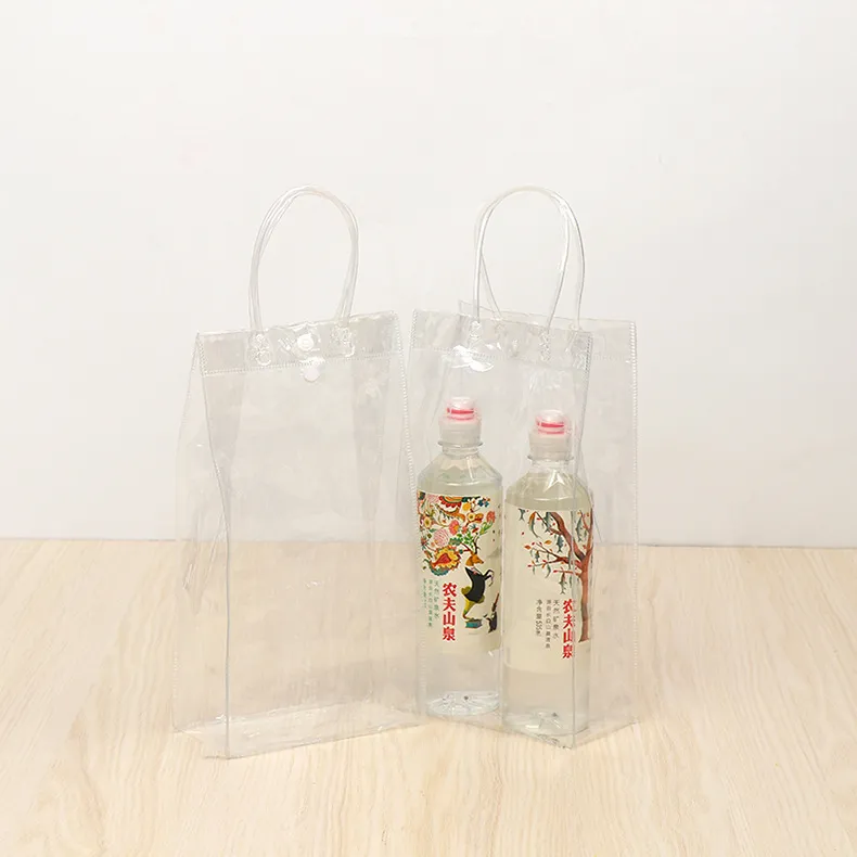 SUpoetry 3 Borsa per Vino Champagne È Possibile Aggiungere Champagne può Aggiungere Cubetti di Ghiaccio Borsa per Ghiaccio Portatile a Prova di Perdite in PVC Bottiglia per Borsa del Ghiaccio 