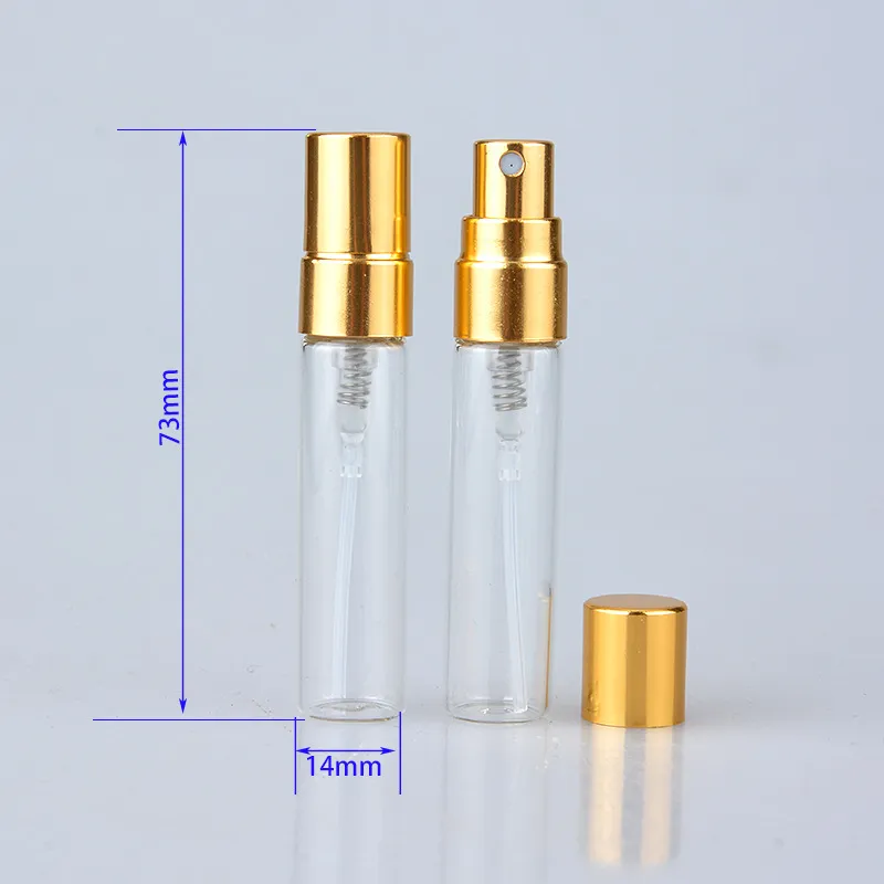 5 ml 10 ml Glasflasche mit Verpackungskasten Parfüm Atomizer Sprühflasche Kosmetische Probe Durchfüllungsflaschen nachfüllbaren Flaschen