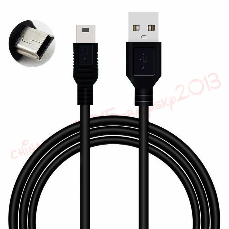 Mini 5pin V3 câble de charge 80cm câbles de chargeur usb couleur noire pour mp3 mp4 appareil photo numérique gps dvd lecteur multimédia