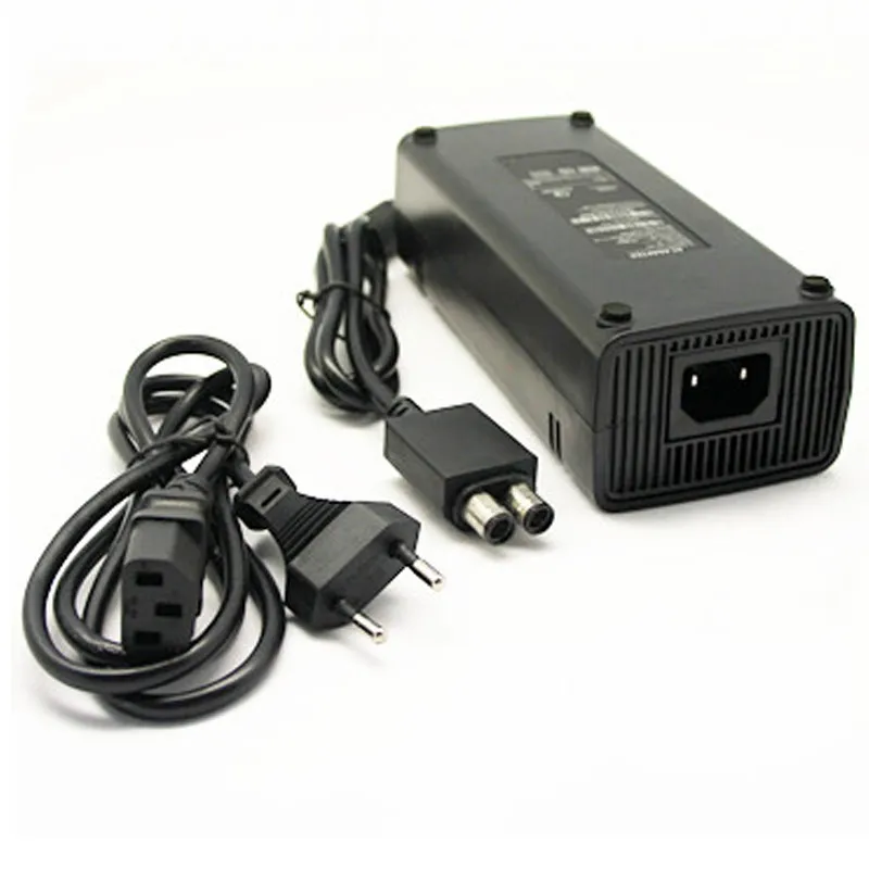 EU US PLUG X-360 Slim AC Adapter Netsnoer Oplader met Kabel voor XBOX 360 Slim S Console Hoge kwaliteit SNELLE SCHIP