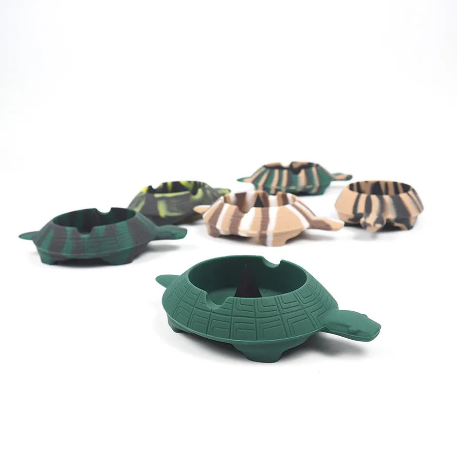 Silicone Ashtray Tortoise Eco-friendly cigarette ashtrays High temperature gift Heat Resistant