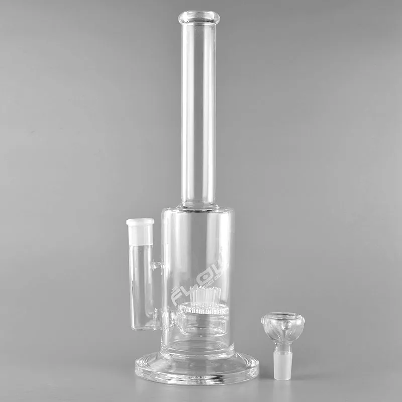 JM Flow Hookah Sci Fat Can Barrel Perc Tube Bong Glass Water Pipe Recycler