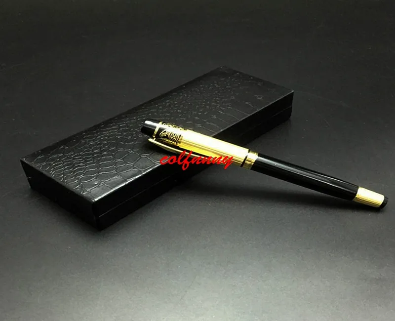 Vintage PU Läder Penna Box Fountain Pen Cases Cover Business Promotion Souvenir Gift Box Penpaket F052201