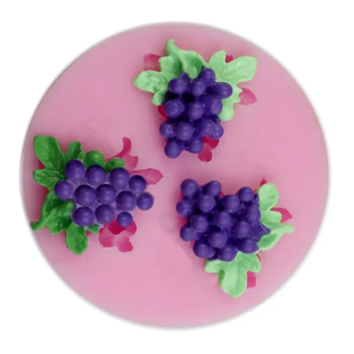 Gift Facemile 3D Grape Silicone Mold Zeep Fondant Kaars Mallen Sugar Craft Gereedschap Chocoladevormen Siliconen Mallen voor Cakes