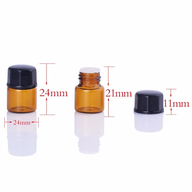 1ML 2ML 3ML زجاج زجاجات العطور العطرية للبنك السائل عطور عينة قوارير حاوية الجرار لمستحضرات التجميل ماكياج