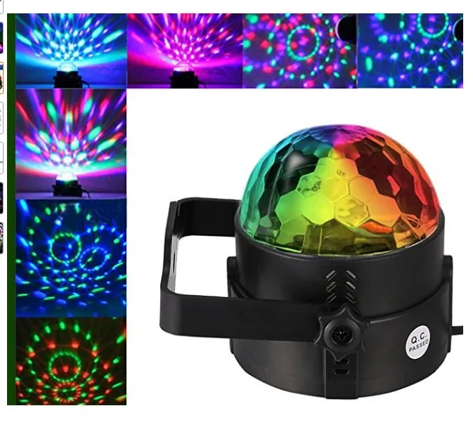 Lumières de fête Disco Ball Light, lumière LED activée par le son