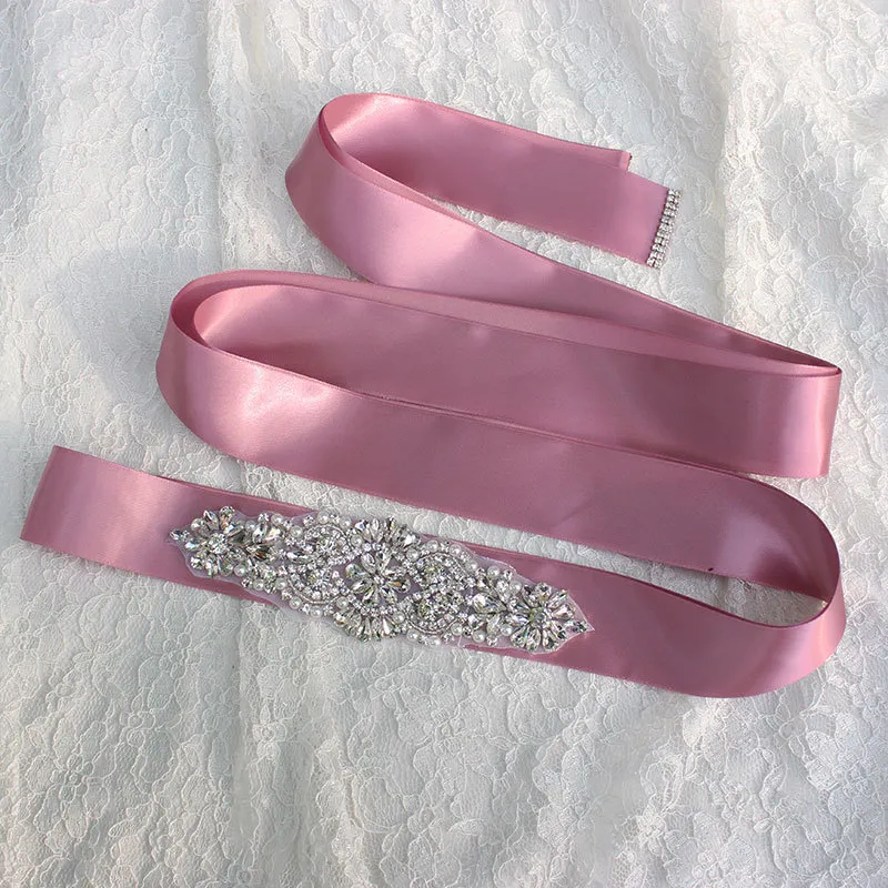 2019 Nouvelles ceintures de mariée blanches strass cristaux ceinture d'accessoires de robe de mariée ceinture 100% faite à la main pour soirée bal fête anniversaire