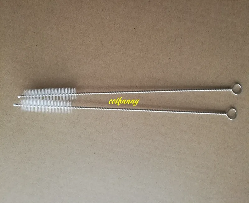 Fast Shipping 230*50*12mm Straw Cleaning Brush Stainless Steel Wash Drinking Pipe Straw Brushes Cleaner C52901