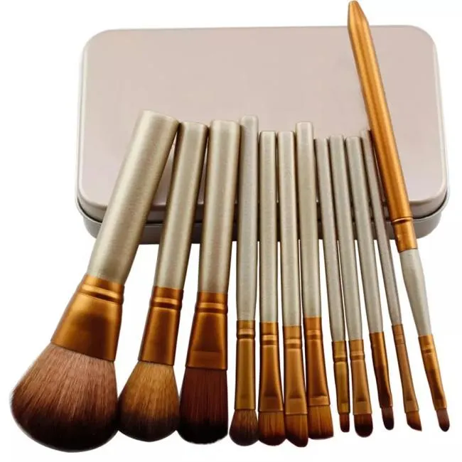 Tamax Beauty Hot Professional 12 st Makeup Brush Kosmetiska Facial Makeup Brush Tools Makeup Brushes Set Kit med Retail Box