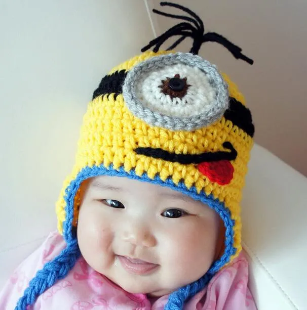 Regalos De Navidad DespicableMe Un Ojo Minion Crochet Sombrero Hecho Punto  Sombrero Recién Nacido Infantil Niño Niños Cap Baby Boys Girls Invierno  Niños Beanie De 92,87 €