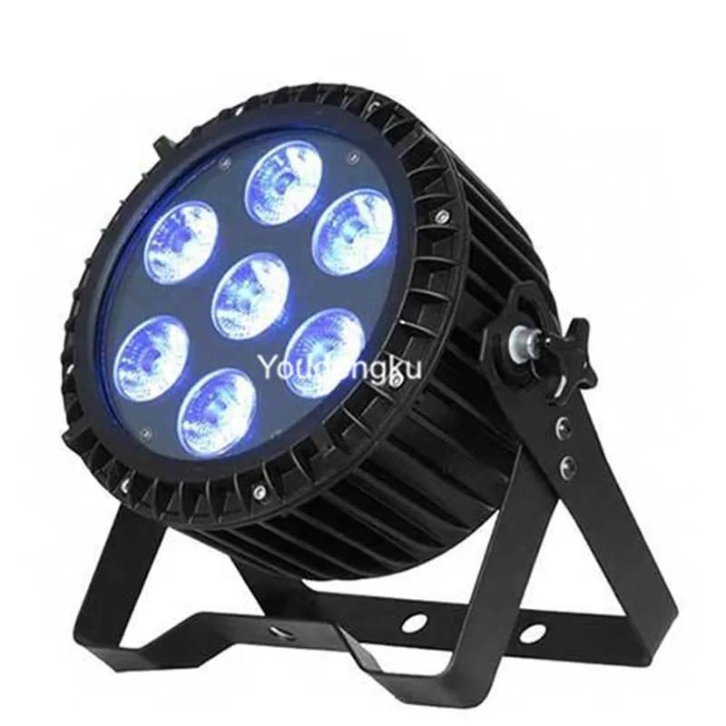 8 pieces waterproof LEDs Stage Par Can Light 7*10W 4 in 1 outdoor led dmx par rgbw ip65 Dj Lights
