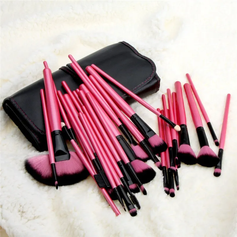 Makeup Brush Set 32 ​​st Professionell Full Kosmetisk Foundation Eye Shadow Lip Pulver Make Up Borstar Verktyg med Väska