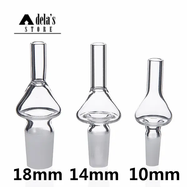 Quartz Nail Drip Tips Domeless 100% Quartz Nails 10mm 14mm 18mm For Nectar Collec Set Bubbler Mini Dab Rig 128