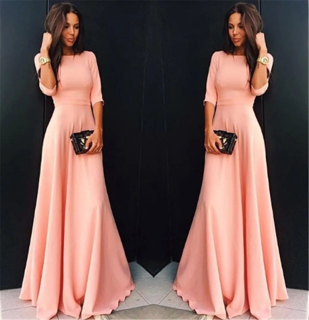 Modern Party Dress Long Shrug Indo Western Dress Peach Colour