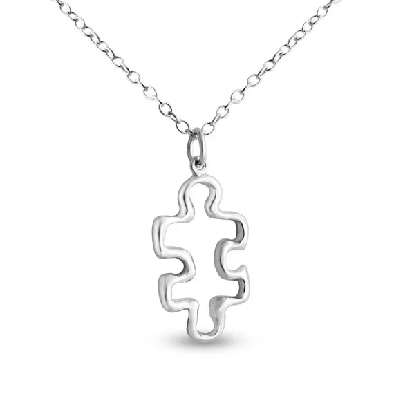 Autism Puzzle Piece Necklace-Autism Puzzle Piece Necklace