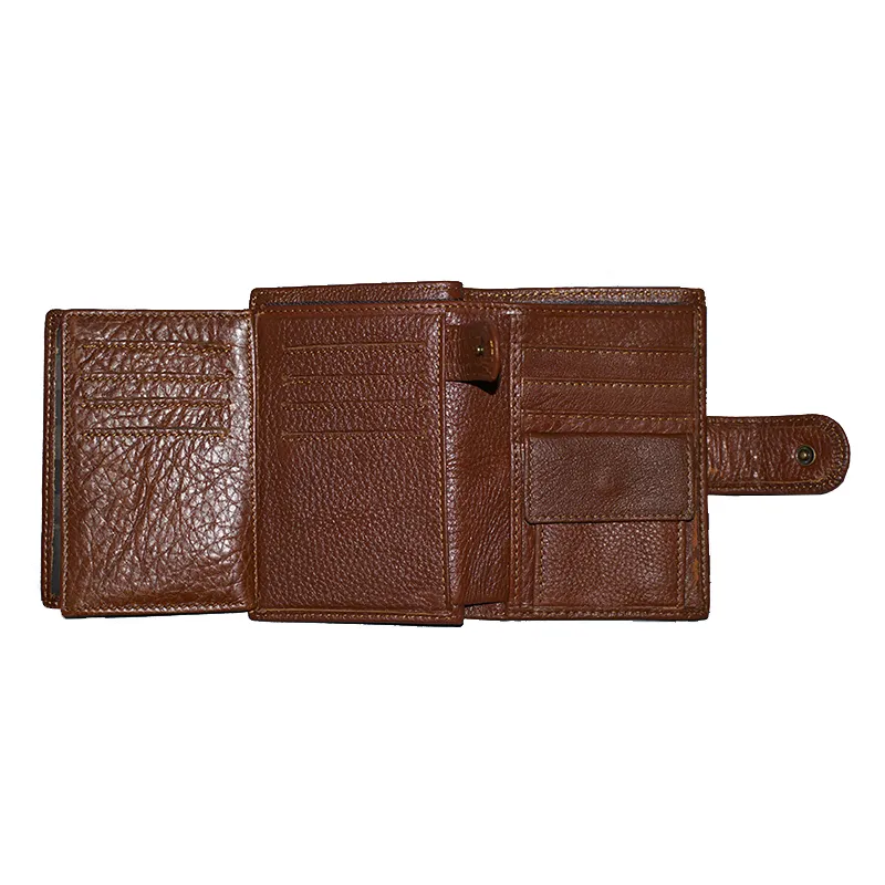 Portefeuilles pour hommes en cuir véritable avec poche à monnaie porte-cartes de crédit fente à glissière concepteur moraillon grand homme noir sacs à main Billfold 2018