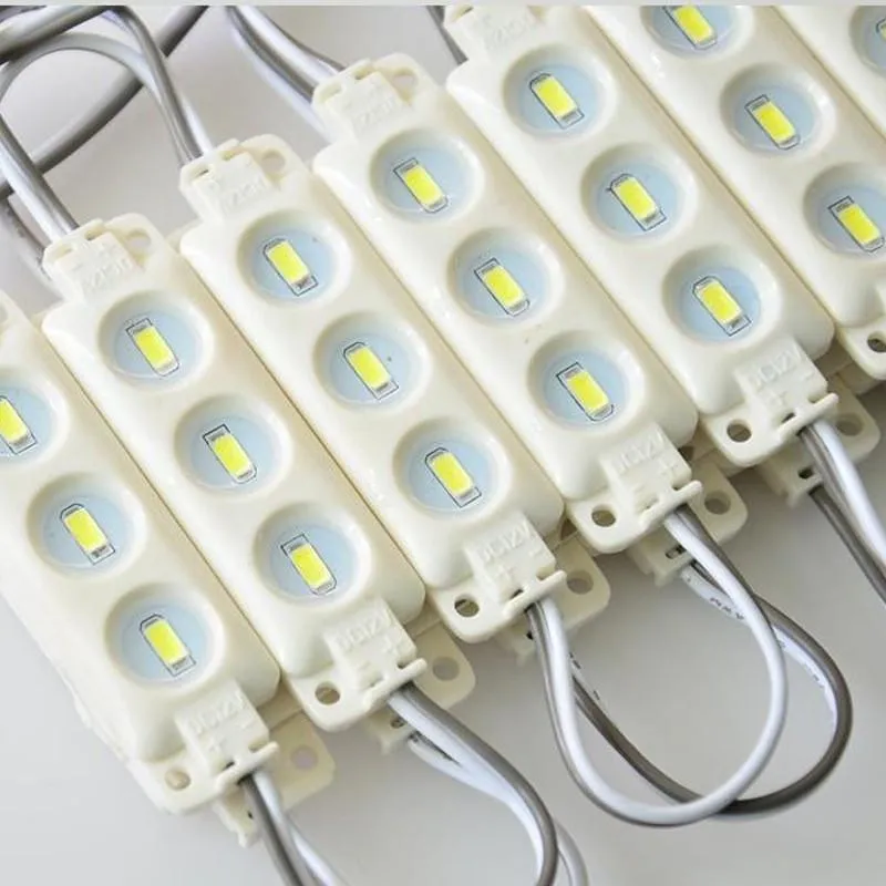 3 LEDs Superhelligkeit Weiß Warmweißes LED-Modul Licht DC 12V Wasserdichtes IP65-Injektionsmodul Licht 5730 SMD LED-Signallicht