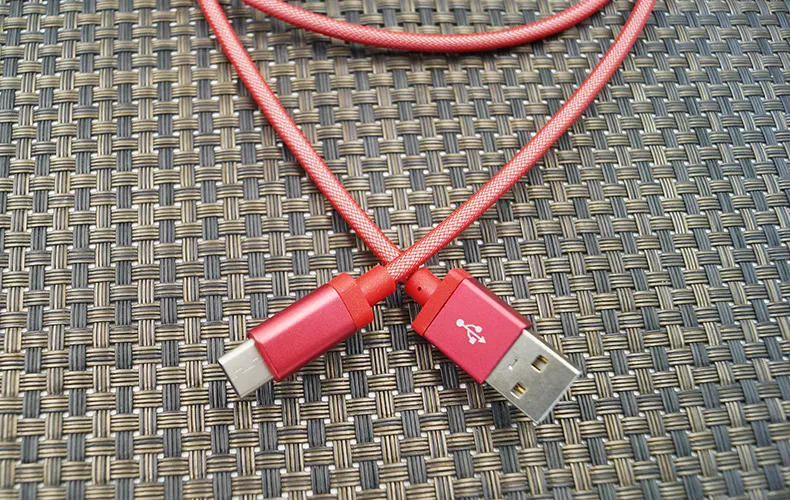 1m 2m 3m fisknät mesh tyg flätat typ C USB-datakabel för ny MacBook Oneplus Xiaomi Letv 1s Nokia N1 tablett