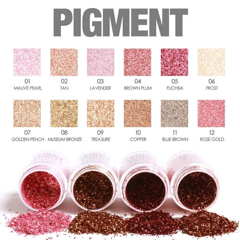 FOCALLURE 18 Couleurs Glitter Ombre À Paupières Cosmétique Maquillage Diamant Lèvres Lâche Maquillage Yeux Pigment Poudre