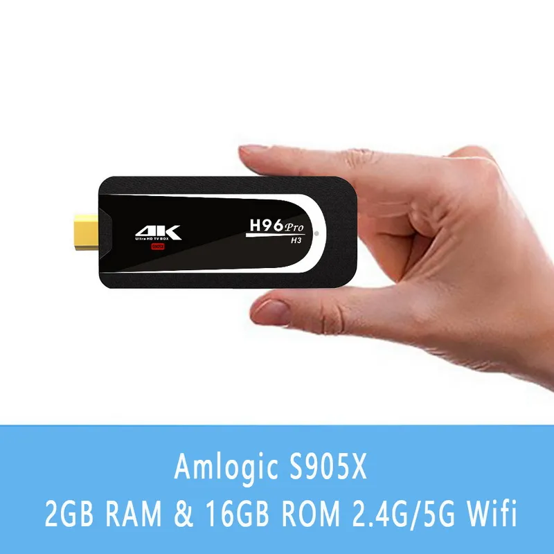 H96 Pro H3 Mini PC Android 7.1 os Amlogic S905X 2.0 GHz Quad Core 2.4 G 5G wifi BT4.0 TV Dongle 2G RAM 16G ROM 1080P 4K HD TV Stick