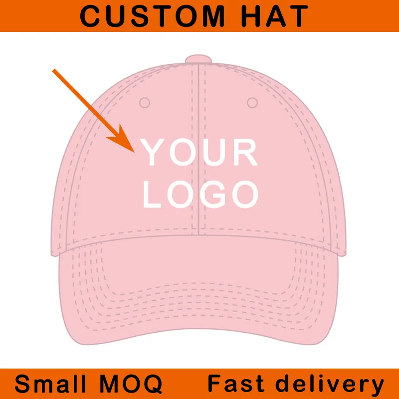 Customizable Curved Brim Personalised Baseball Caps With Embossed Visor ...