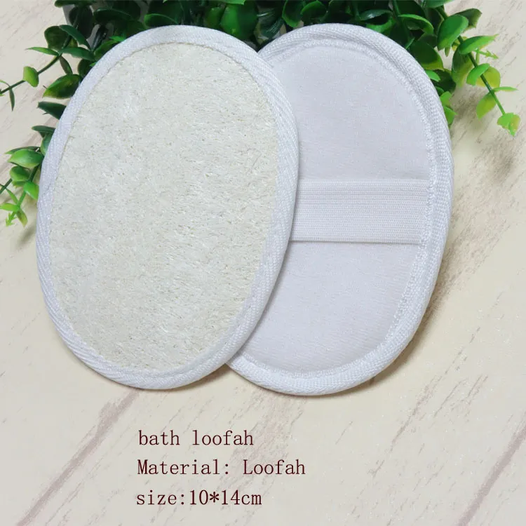 Loofah baignoire frott balle coton coton tampon de salle de bain ovale