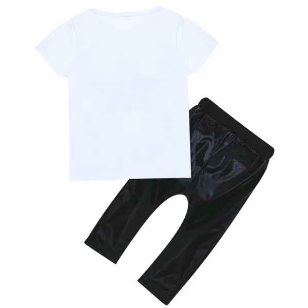 新生児のファッション幼児子供の赤ちゃん男の子スターTシャツトップス+ハーレムパンツ2個/セット衣装服セット