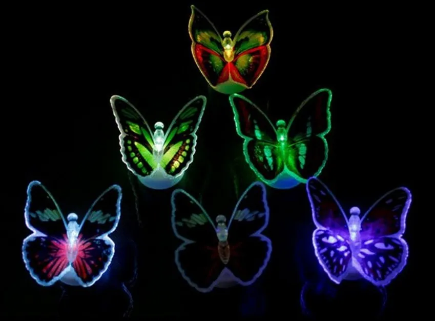 Kreative Farbe Schmetterlingsform Nachtlampe kann LED dekorative Wandleuchte leuchtende Schmetterling neue spezielle Lampe kostenloser Versand eingefügt werden