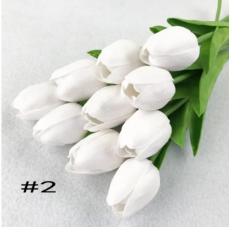 Latex Tulipes Artificielle PU Fleur bouquet Real touch fleurs Pour La Maison décoration De Mariage Décoratif Fleurs 13 Couleurs Option