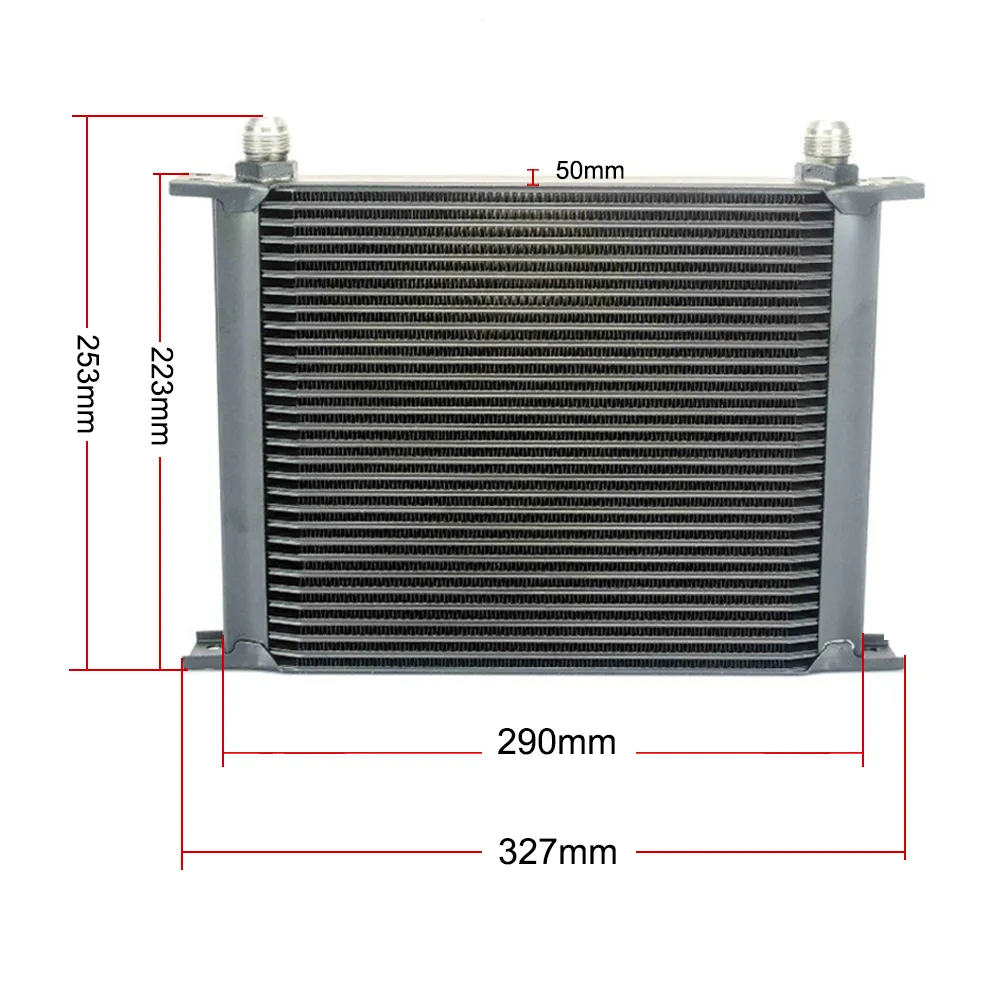 Universal 30 Row 10AN Aluminum Engine Oil Cooler Kit + 7