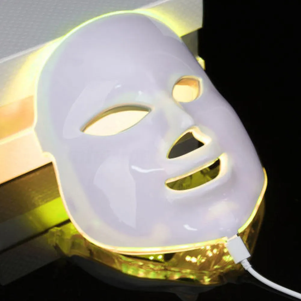 Корейская 7 цветов светодиодная фотодинамическая маска для лица уход против прыщей подтяжка кожи омоложение средство для удаления морщин оборудование для красоты
