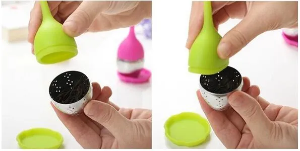 Creative Silicone Tea Infuser Leaves Shape Silicon Teacup with Food Grade Make Tea Bag Filter Stainless Steel Strainers Tea Leaf Diffuser