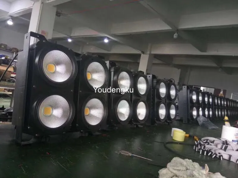 8 stycken MX 400W COB Warm Cool Vit COB LED Blinder DJ Light 4 Eyes Matrix LED COB DMX BLINDER LIGHT