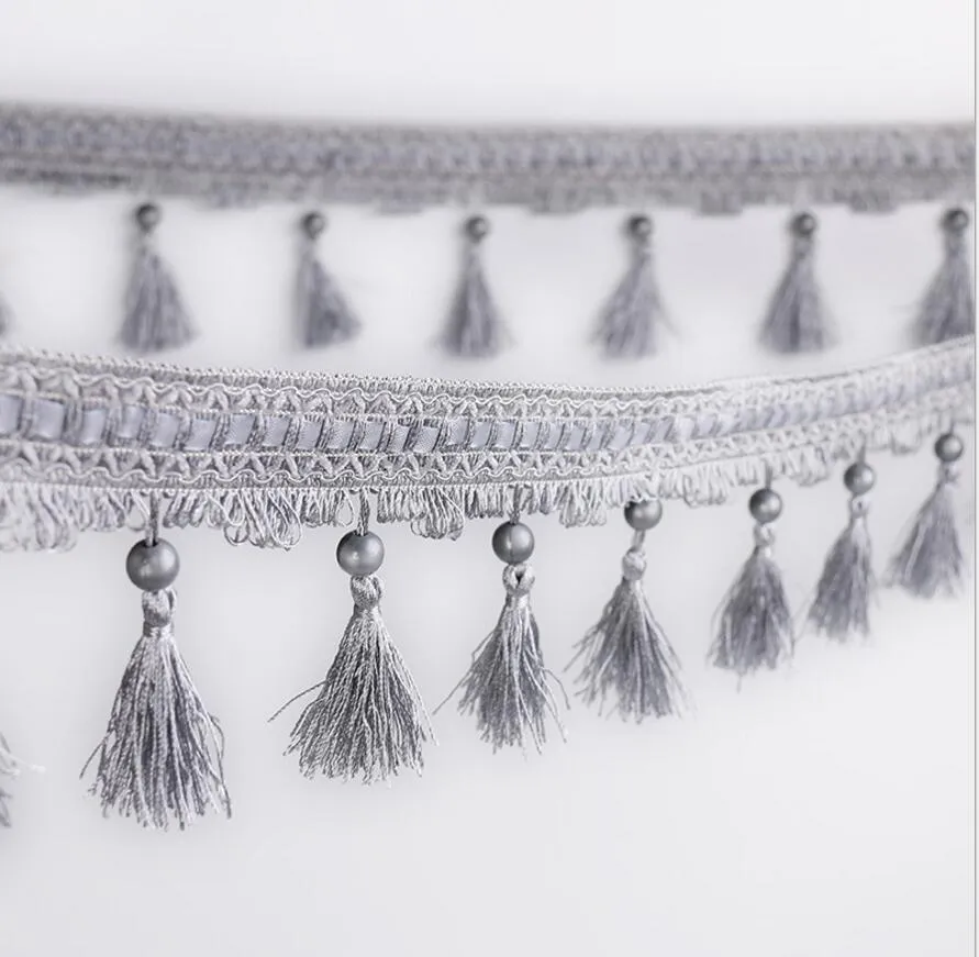 12Meter Bead Tassel Pendant Hanging Lace Trim Ribbon For Window curtains wedding Party Decorate Apparel Sewing DIY