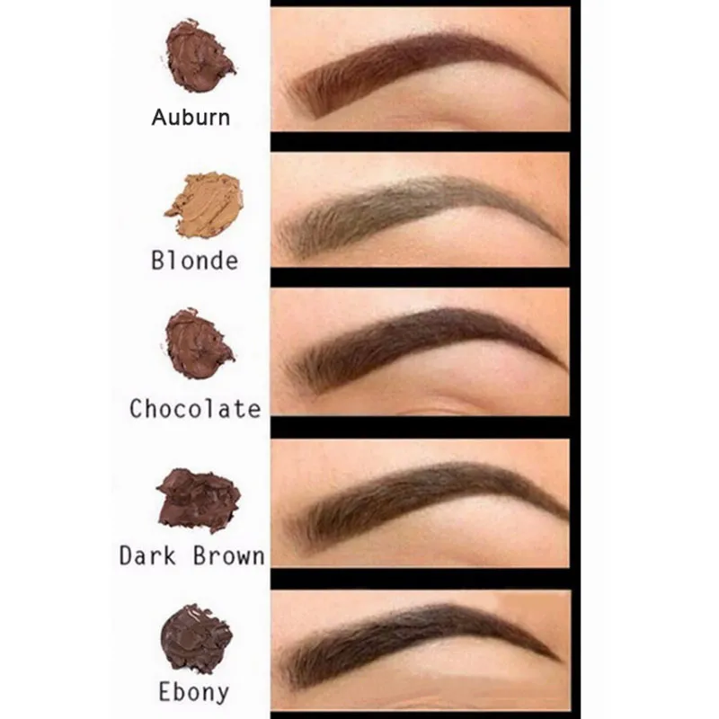 Crema sopracciglia perfetta Pomata Marrone medio Trucco impermeabile Sopracciglio 4g Biondo Cioccolato Marrone scuro Ebano Auburn Marrone medio EBONY