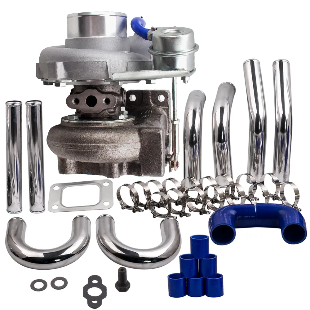 T28 T28 GT2871 Turbo Turbocompressor + 2,5 polegadas 64mm Intercooler Tubulação Kits Tubulação