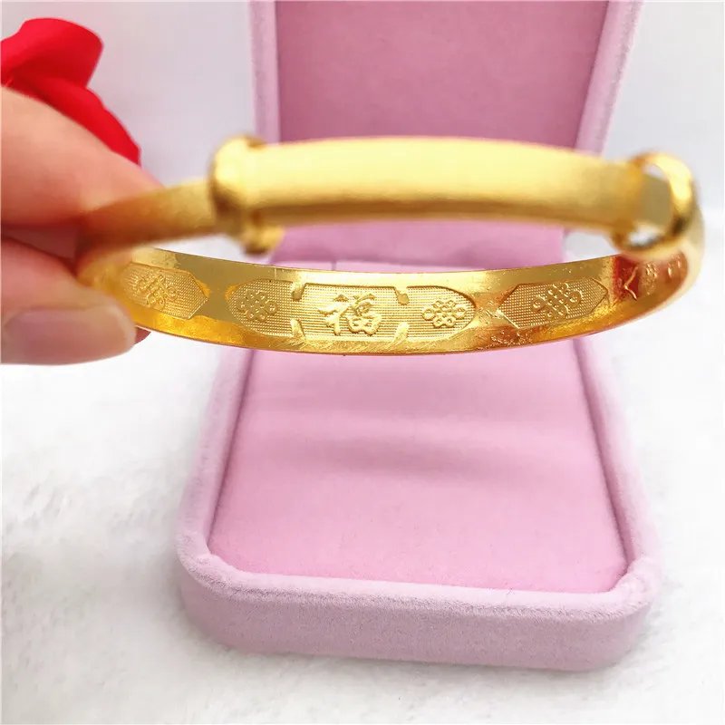 18K guldpläterad guldfärg Bangle Face Width 12mm Style1-7 Flower Twill Armband för kvinnor Smycken Partihandel