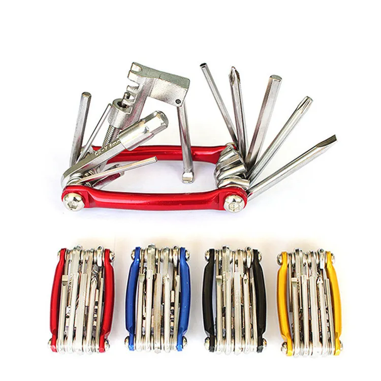 Bike Tools 11 in1 Bicycle Repairing Set Bike Repair Tool Kit Wrench Screwdriver Chain Carbon Steel Cycle Multifunction