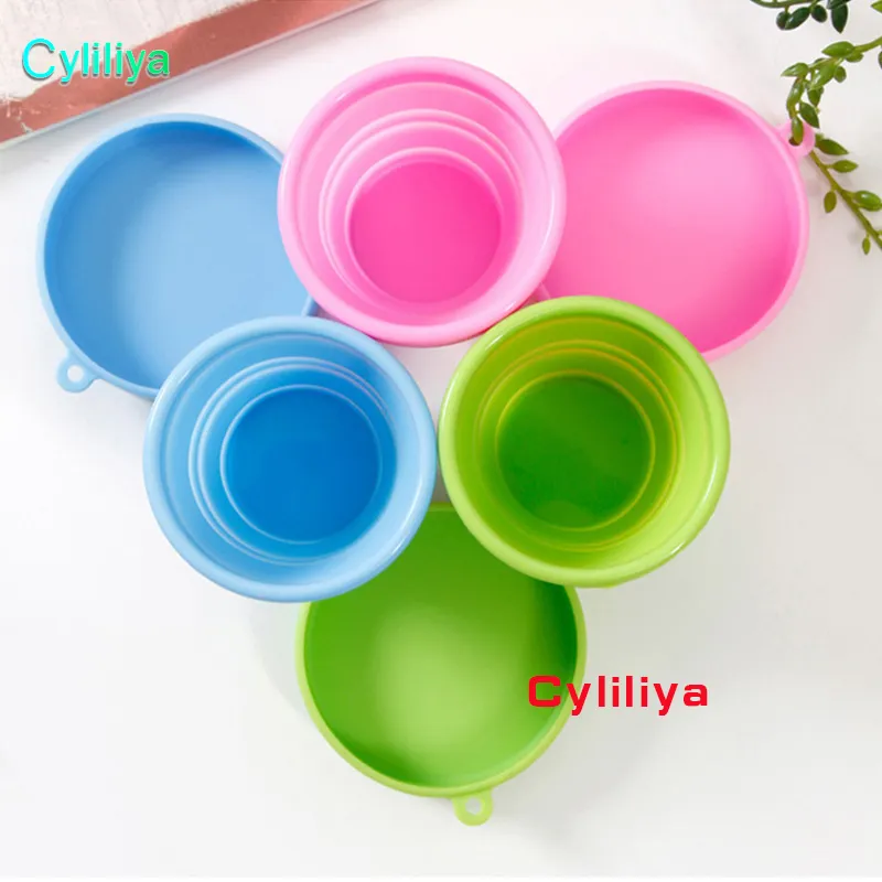 2018 taza plegable de silicona creativa 170 ML botellas de agua plegables multicolor al aire libre Camping viajes vasos plegables